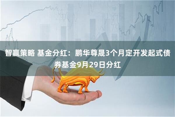 智赢策略 基金分红：鹏华尊晟3个月定开发起式债券基金9月29日分红