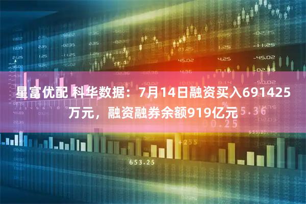 星富优配 科华数据：7月14日融资买入691425万元，融资融券余额919亿元